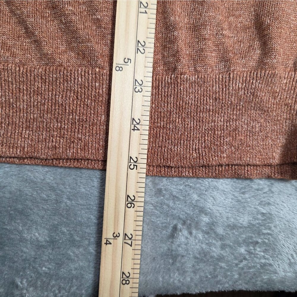Bonobos Top Mens Small Rust Brown Marl Italian Linen Henley Preppy Sweater NWOT - Picture 10 of 10